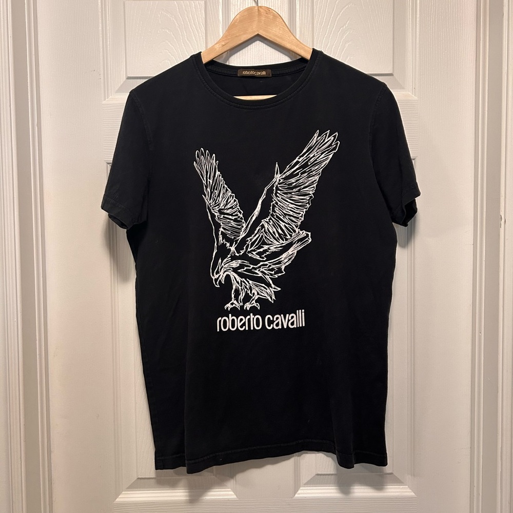 Roberto Cavalli black tshirt, size XL.